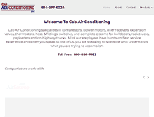 Tablet Screenshot of cabairconditioning.com